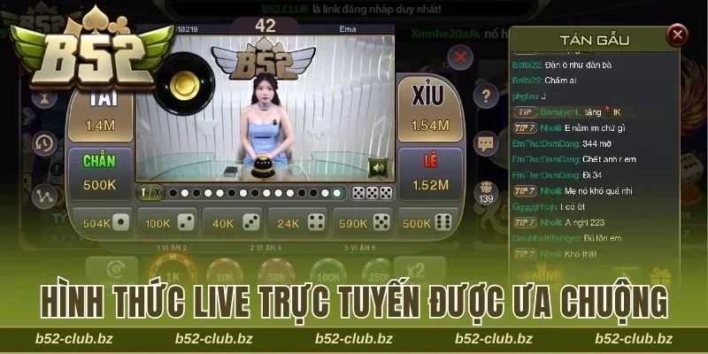Hình thức live trực tuyến đang được ưa chuộng