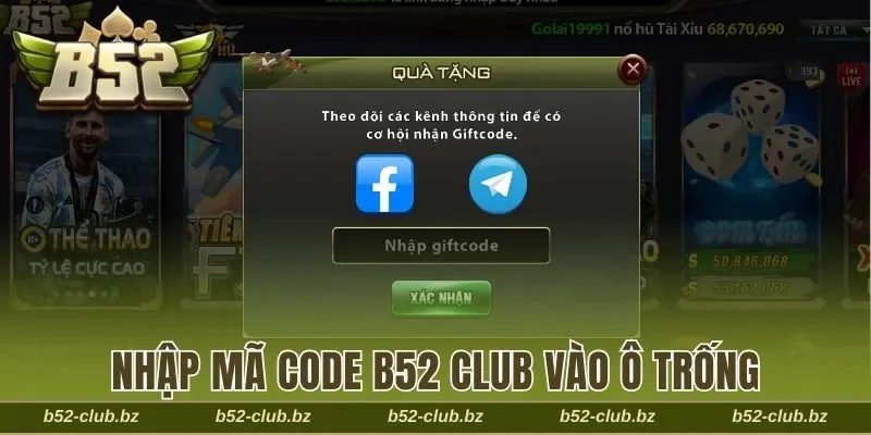 Nạp giftcode vào tài khoản thành viên nhanh chóng