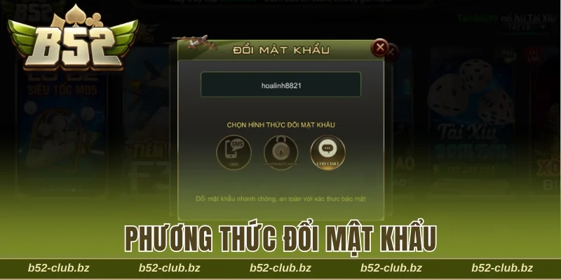 Phương thức đổi mật khẩu