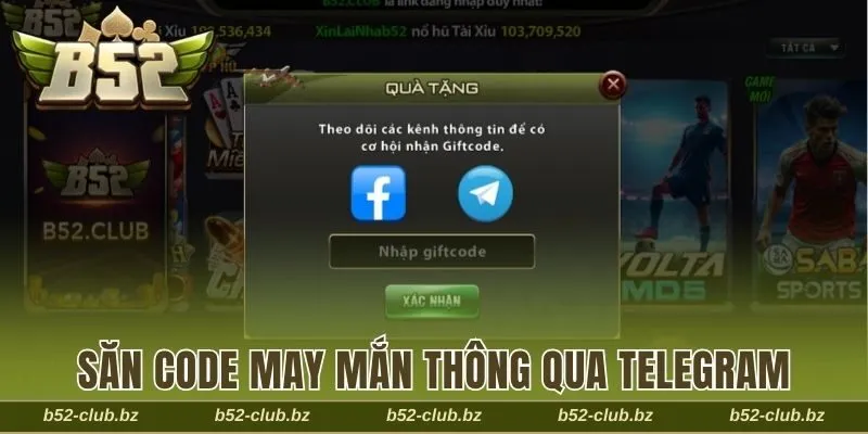 Săn code may mắn thông qua telegram